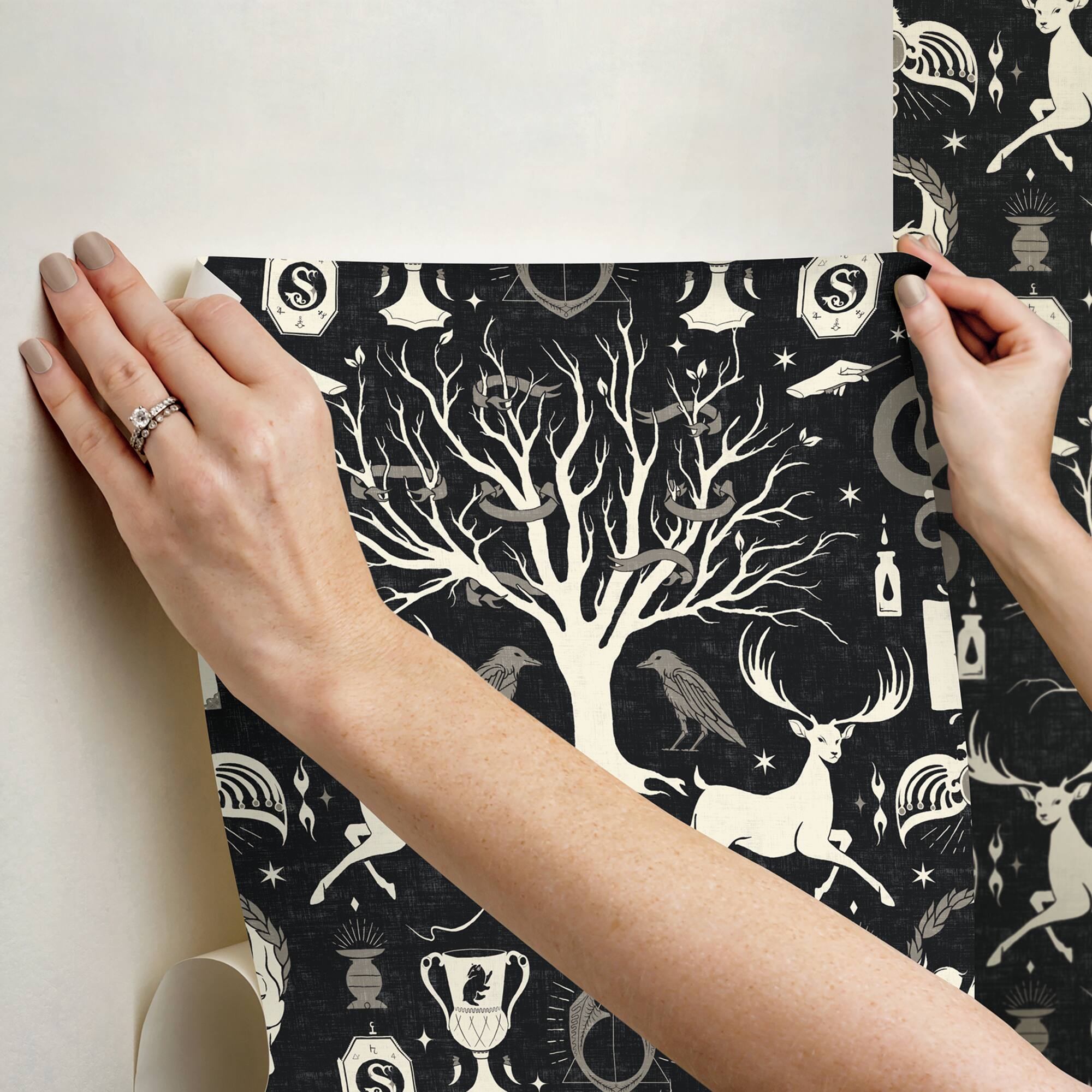RoomMates Harry Potter Horcrux Damask Peel & Stick Wallpaper